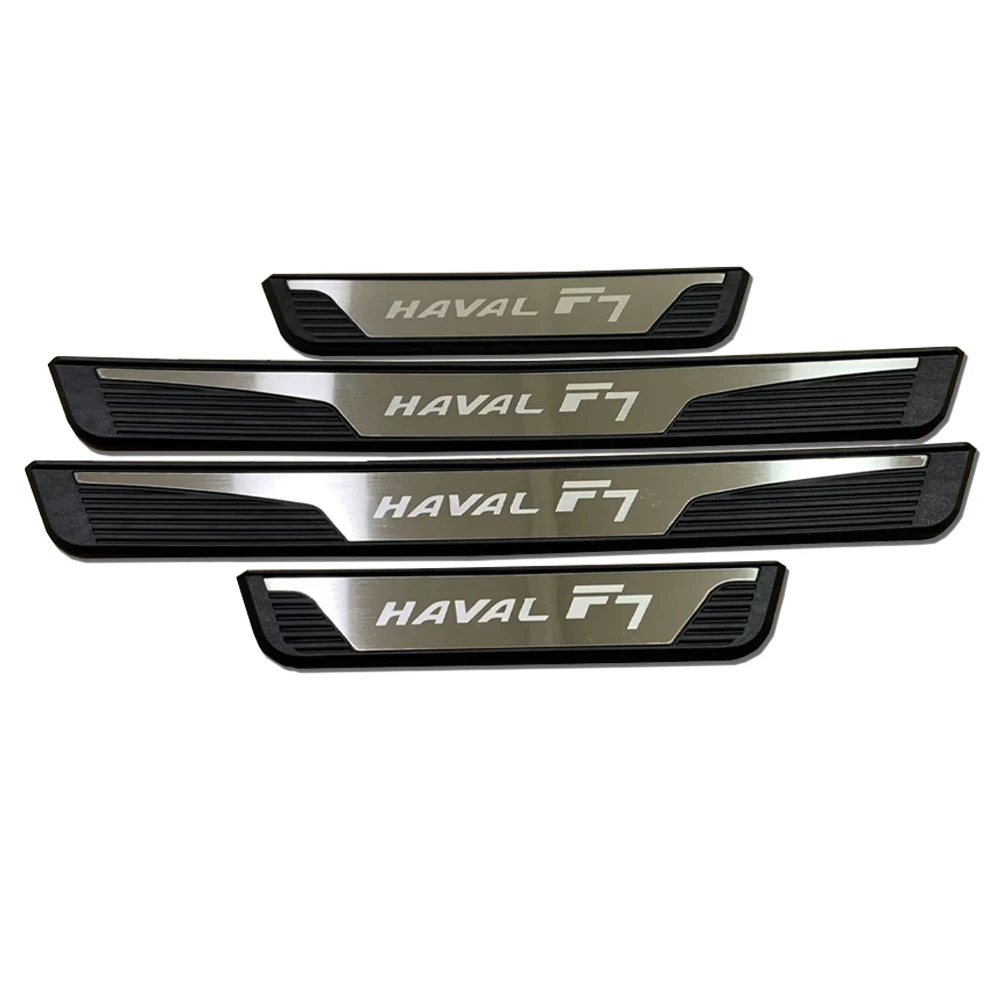 For Haval F7 2021 2022 2023 2024 Car Accessories Door Sill Protection Scuff Plate Pedal Trim Auto Exterior Decoration Stickers