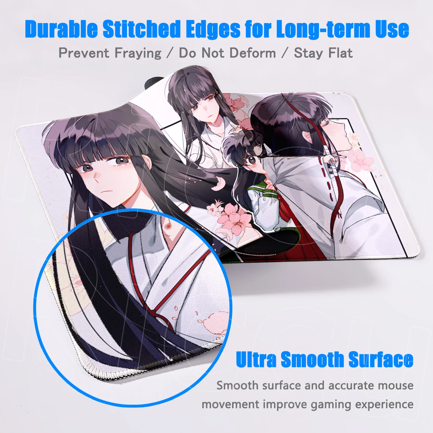 Hot Anime Inuyasha Mouse Pad HD Printing Extended Table Mauspad Large Kawaii Girl Kikyo Gaming Office Carpet 900x400mm Mouse Mat