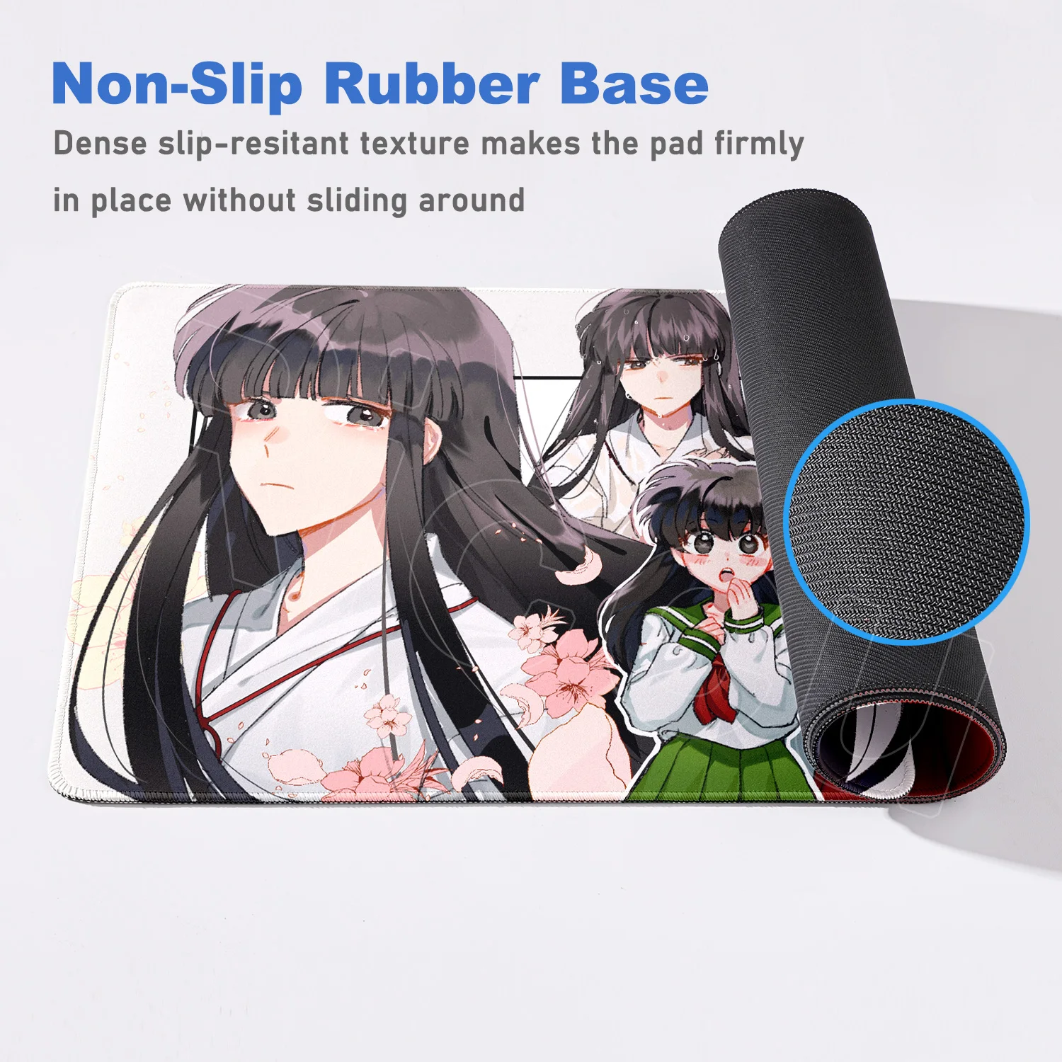 Hot Anime Inuyasha Mouse Pad HD Printing Extended Table Mauspad Large Kawaii Girl Kikyo Gaming Office Carpet 900x400mm Mouse Mat