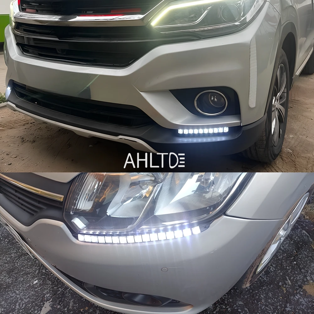 1X Car Universal Led DRL Daytime Running Light Flexible 6LED White Waterproof Driving Fog Bulb Turn Signal Lamp Auto Styling 12V