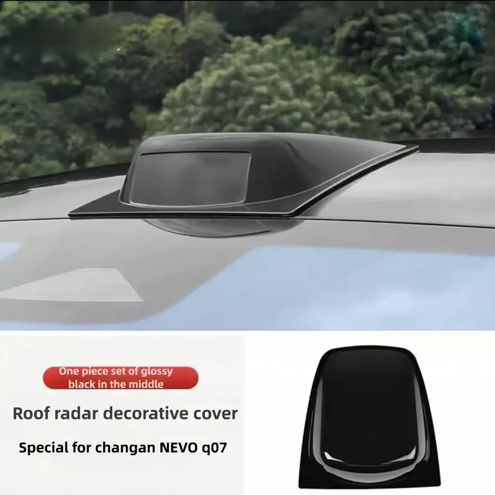 For Changan NEVO Q07 Car Roof Lidar Decorative Cover Sticker ABS Waterproof Lidar Cover Exterior Styling Modification Accessorie