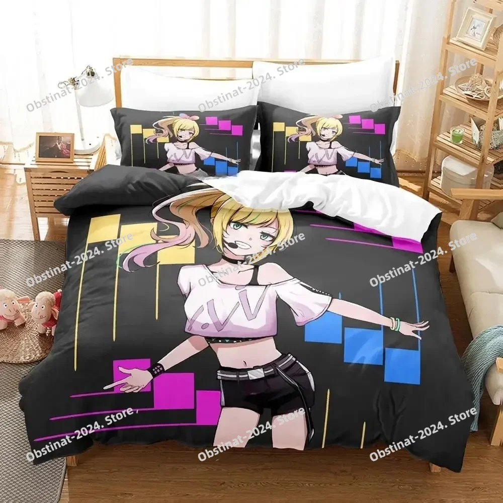 3d Printing anime Kawaii Girls Kizuna AI Bedding Set Single Twin Full Queen King Size Bed Set Adult Kid Bedroom Duvet cover Sets