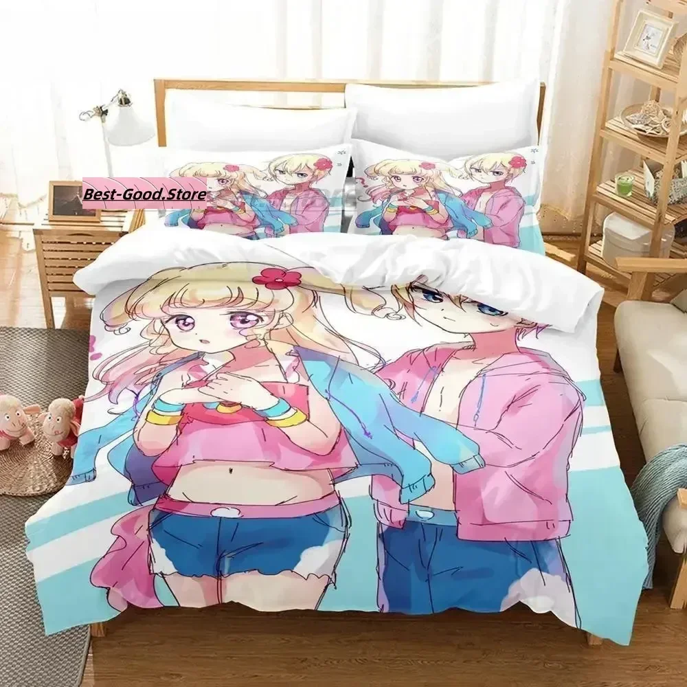3D Kawaii Girls Idol Time Pripara Bedding Set Single Twin Full Queen King Size Bed Set Adult Kid Bedroom Anime bed sheet set