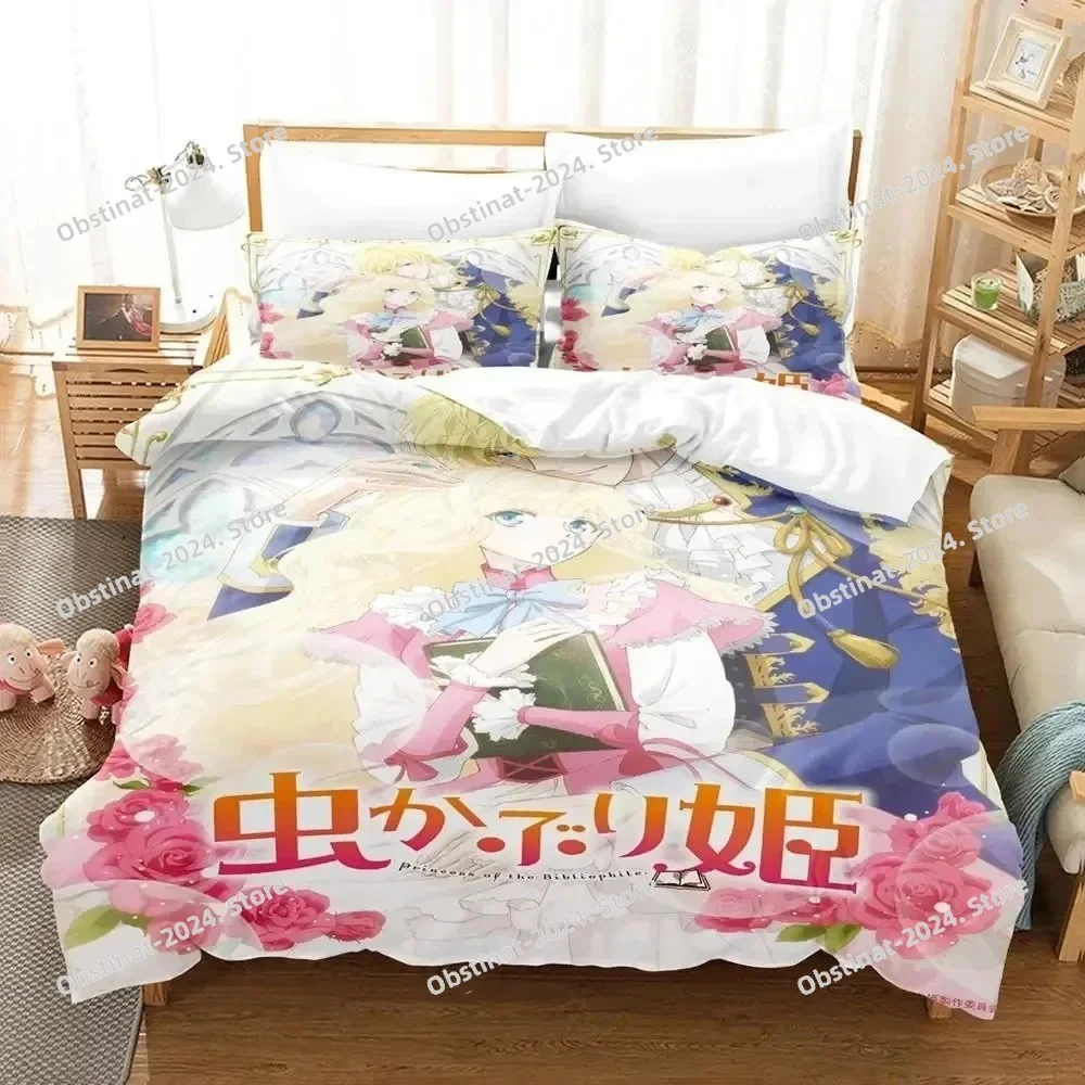 3D Print Anime Bibliophile Princess Bedding Set Duvet Cover Bed Set Quilt Cover Pillowcase Comforter king Queen Size Boys Adult