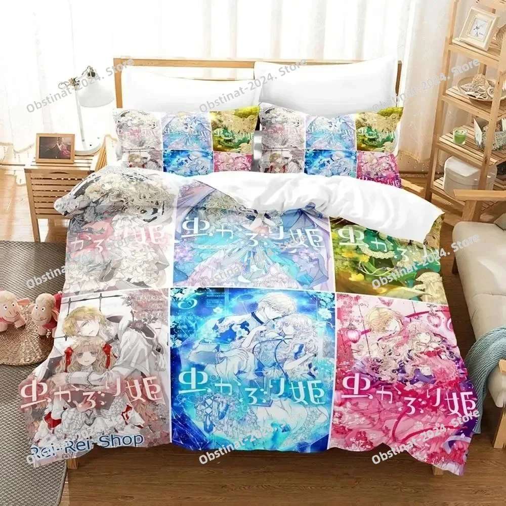 3D Print Anime Bibliophile Princess Bedding Set Duvet Cover Bed Set Quilt Cover Pillowcase Comforter king Queen Size Boys Adult