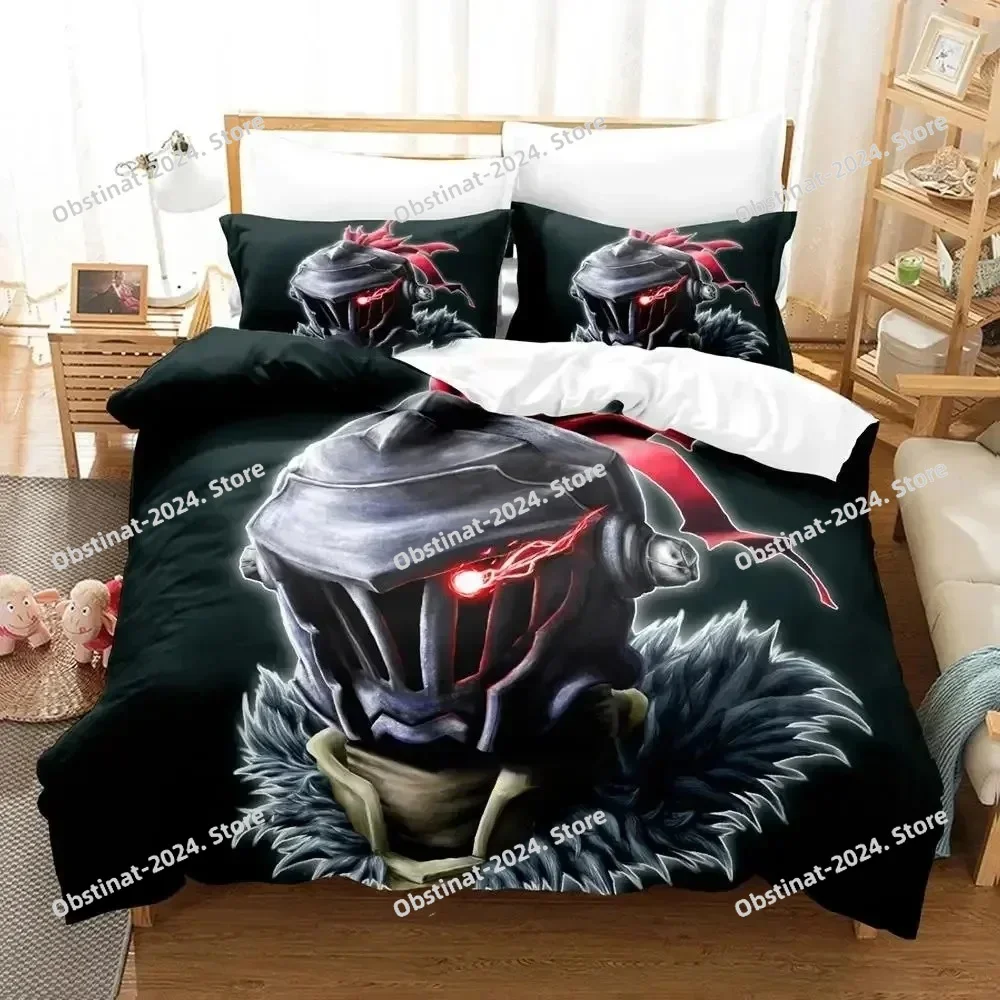 Anime Goblin Slayer Bedding Set Duvet Cover Bed Set Quilt Cover Pillowcase Comforter king Queen Size Boys Adult Bedding Set
