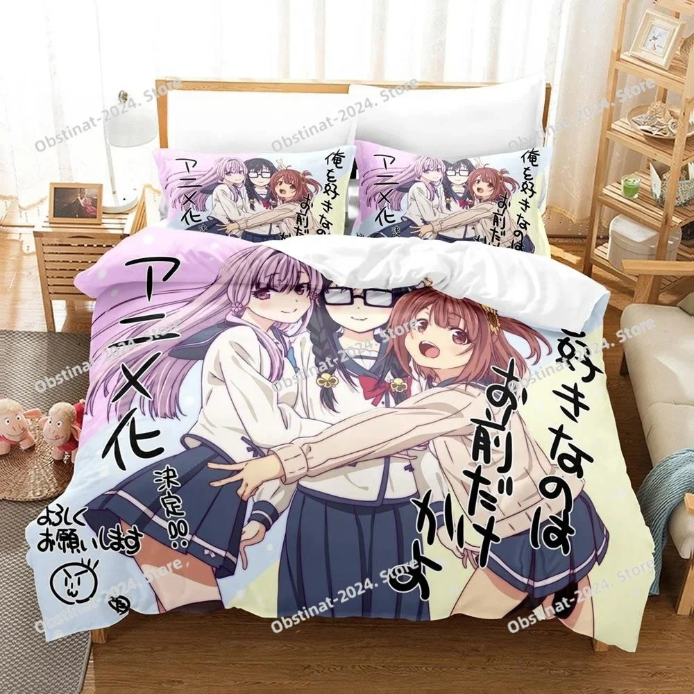 Anime Ore O Suki Nano Wa Omae Dake Kayo Bedding Set Single Twin Full Queen King Size Bed Set Adult Kid Bedroom Duvetcover Sets