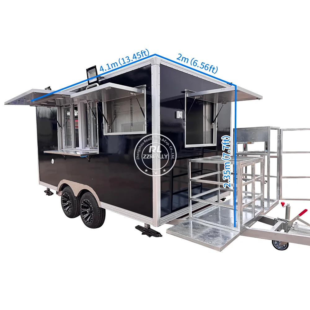 Food Trailer Coffee Cart Truck Ice Cream Trailer Outdoor Camping Chart Mobile Juice Bar Trailer in Sale