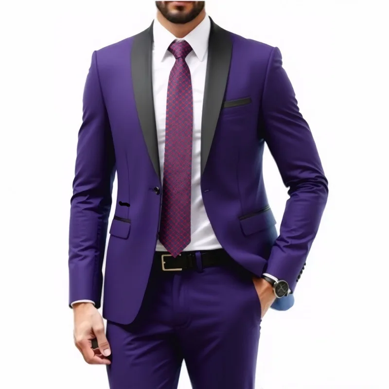High Quality Business Suit 2piece Suit Men Casual Suit Pants Professional Dress Man