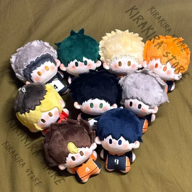 Haikyuu!! Kei Tsukishima Akaashi Keiji Yu Nishinoya Stuffed Printed Figure Mascot 10cm Cotton Pendant Cosplay  Maumet 