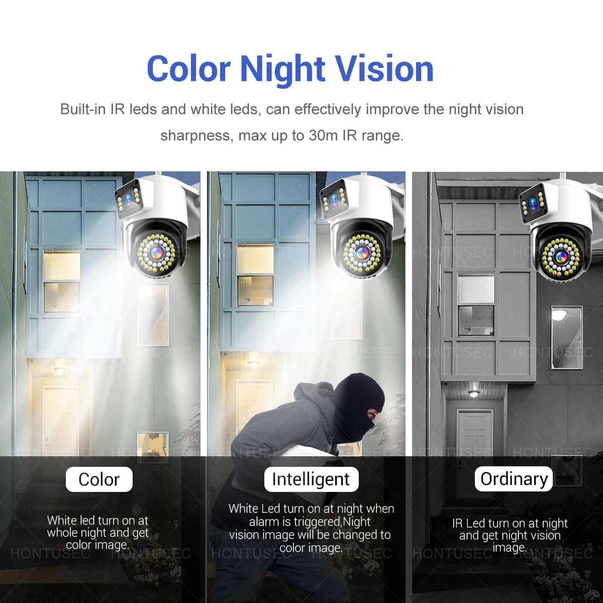 Yoosee 4K 8MP WiFi PTZ Camera Dual Screens AI Human Detection Outdoor Waterproof Color Night Vision Remote Smart Home Security