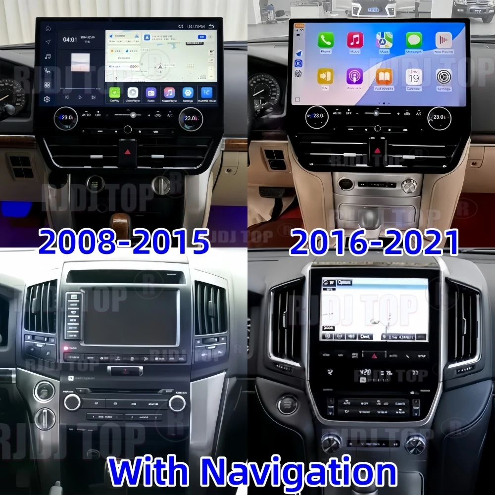 19.8" For Toyota Land Cruiser LC200 J200 2008-2021 Android Auto Wireless Carplay GPS Navi Car Multimedia Player Stereo Autoradio