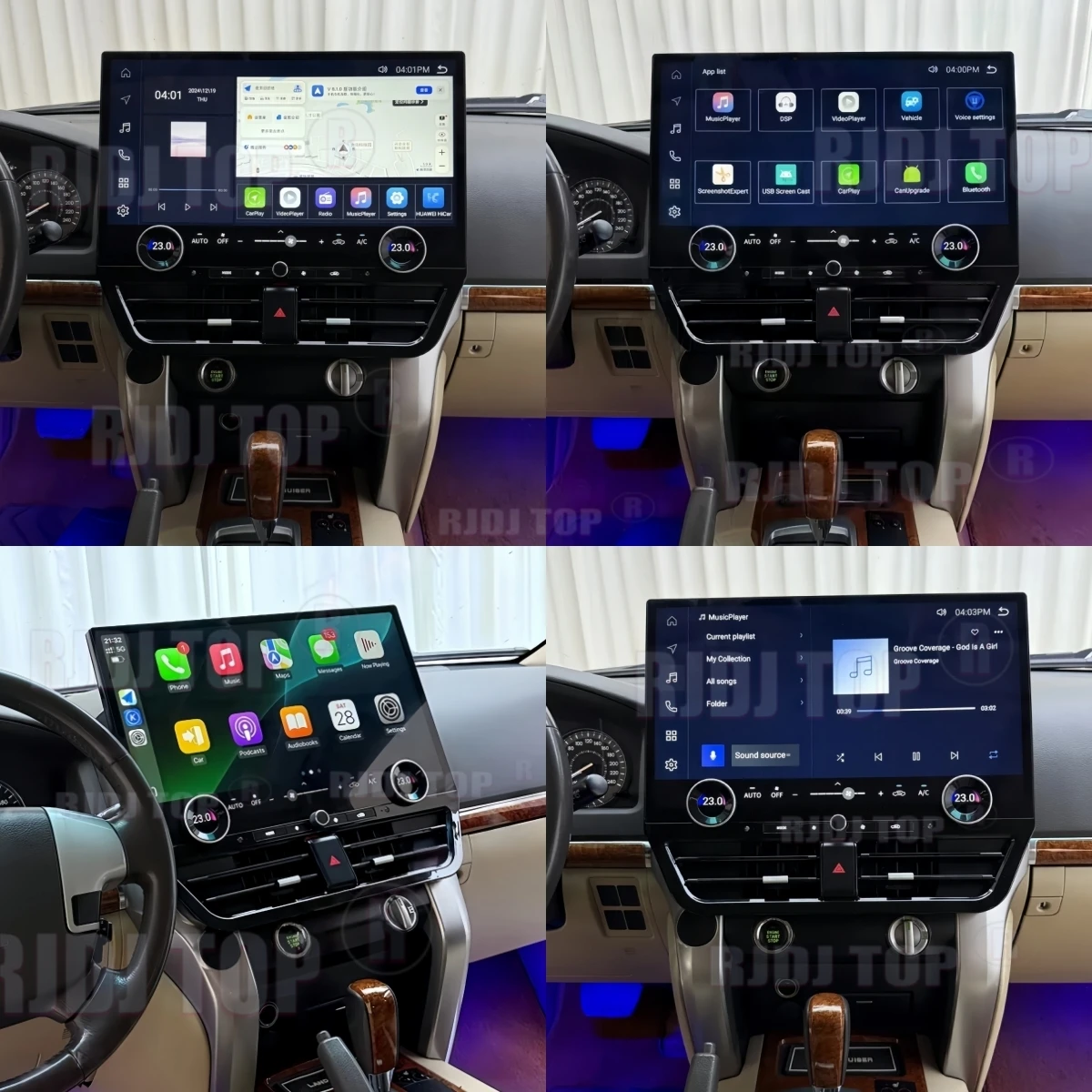 19.8" For Toyota Land Cruiser LC200 J200 2008-2021 Android Auto Wireless Carplay GPS Navi Car Multimedia Player Stereo Autoradio
