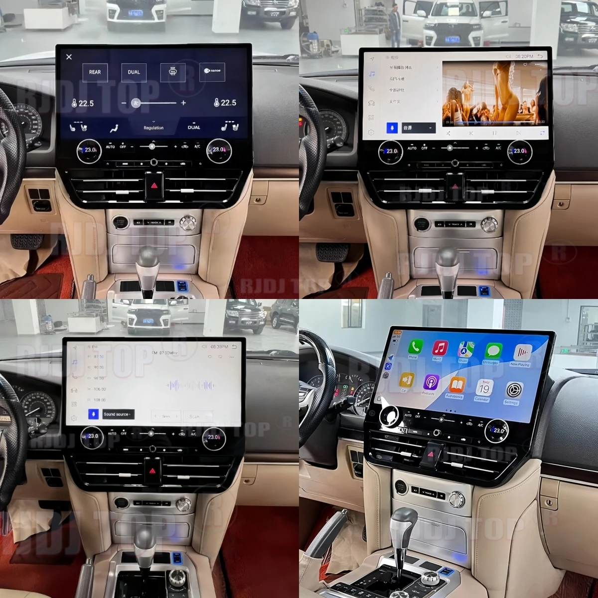 19.8" For Toyota Land Cruiser LC200 J200 2008-2021 Android Auto Wireless Carplay GPS Navi Car Multimedia Player Stereo Autoradio