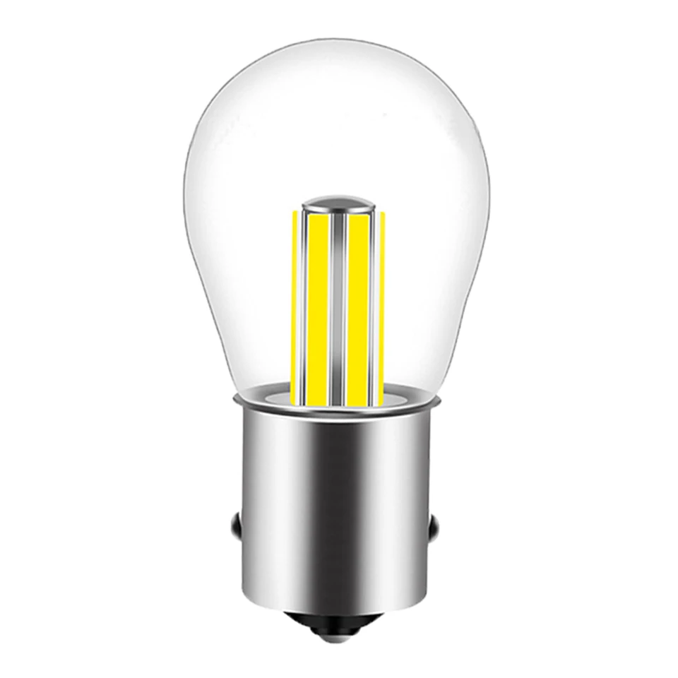 1X Ba15s 1156 Led P21W Vehicle Reverse Turning Instructions Lamp 6 Filament Chip Car Light Bulb S25 Auto White RED 12v 6000K