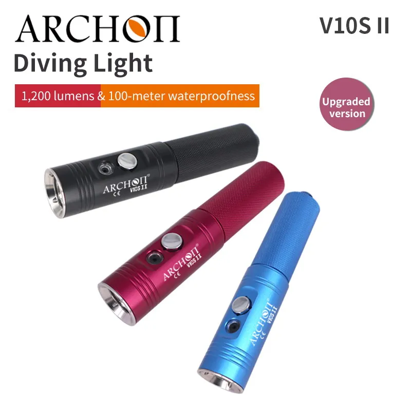ARCHON V10S II 6500K Diving Light Professional Diving Lighting Torch CREE LED Chip Portable Diving Flashligh Dive Lamp
