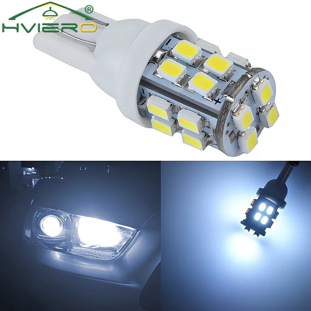 1X Auto Light LED T10 DC 12V 20SMD 1206 Chip White Wedge Truck Trailer License Plate Clearance Lamp Running Reading Lights Bulbs