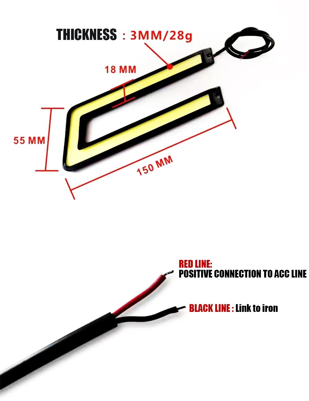 2x For Fiat Ducato Citroen Relay Peugeot Boxer Daytime Running Lights Motorhome DRL Car Accessories Interior Parts Car Led Light
