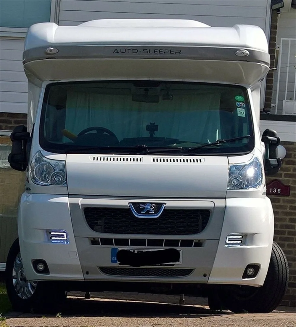 2x For Fiat Ducato Citroen Relay Peugeot Boxer Daytime Running Lights Motorhome DRL Car Accessories Interior Parts Car Led Light