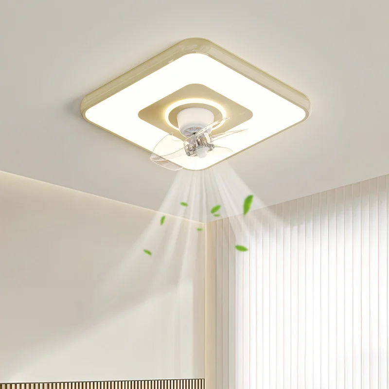 Full Spectrum Eye Protection Living Room Minimalist Atmosphere Simple Modern Dual Fan Ceiling Light Creative Personality Hall