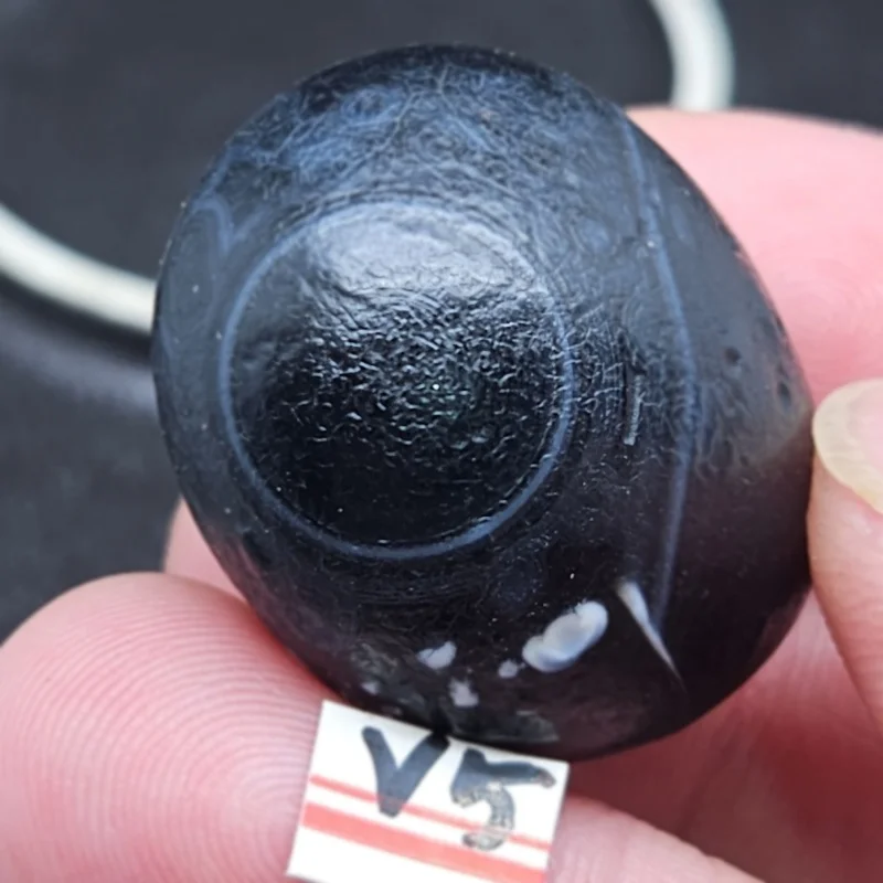 Rare natural black eye agate energy crystal healing witchcraft chakra gem Feng Shui home decoration