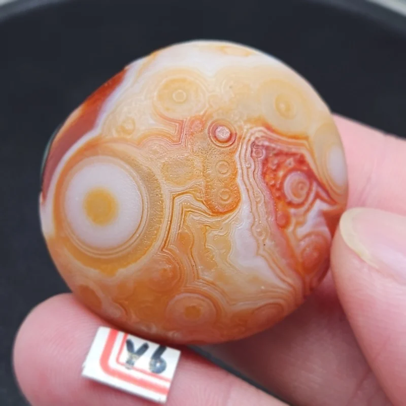 Rare natural black eye agate energy crystal healing witchcraft chakra gem Feng Shui home decoration