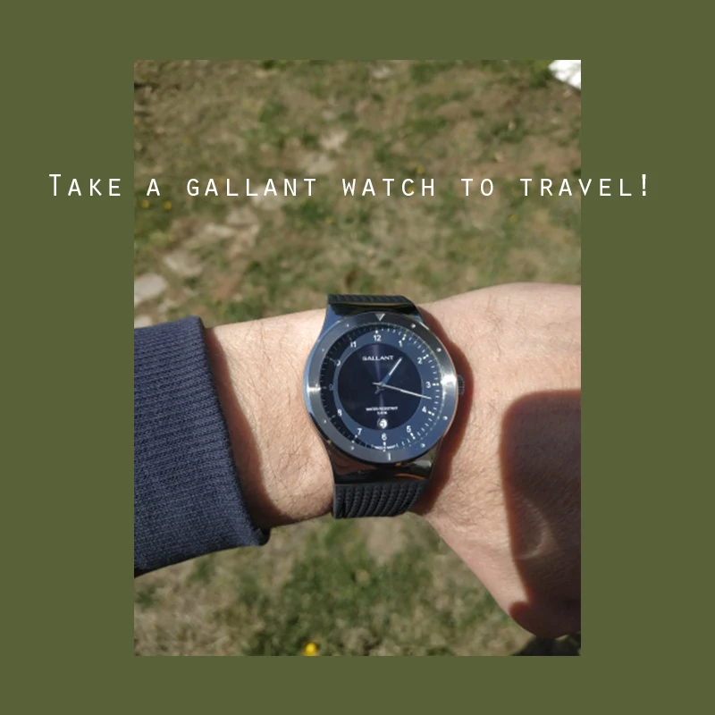 GALLANT Men's Watch Swiss Quartz Watch Stainless Steel Watch for Men with Calendar 5ATM Silver Elegant Classic 40mm