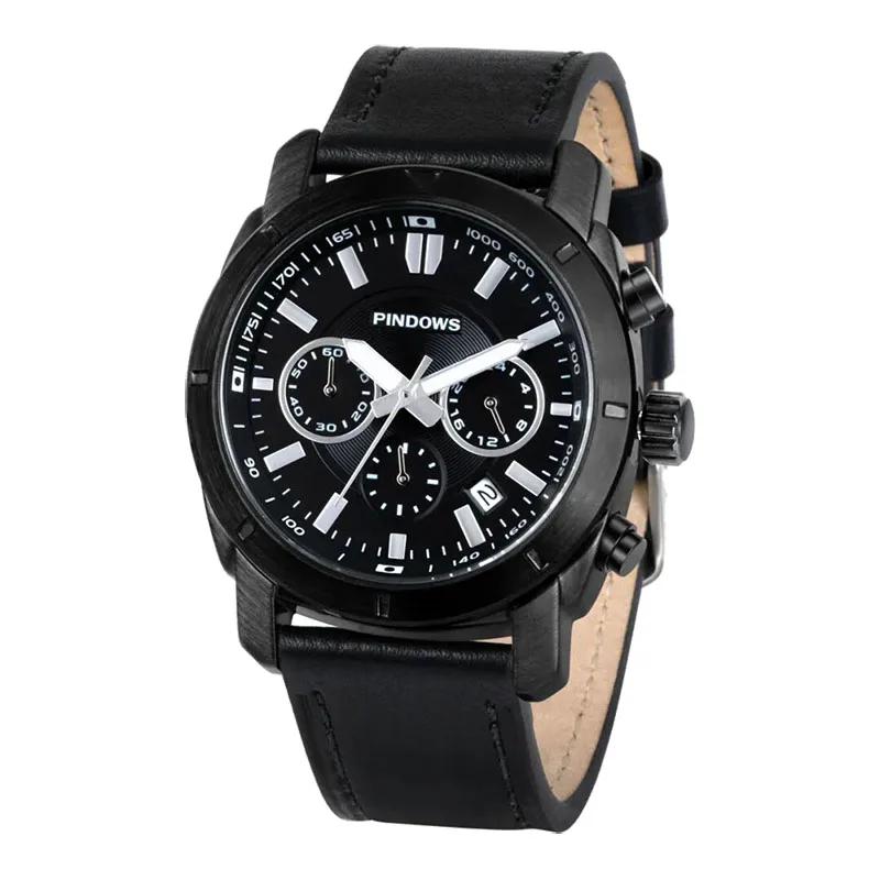 Luxury Men Watches Black Leather Waterproof Unusual Hand Clock Boys News Trends 2026 Original Brands Male Wristwatches Silver
