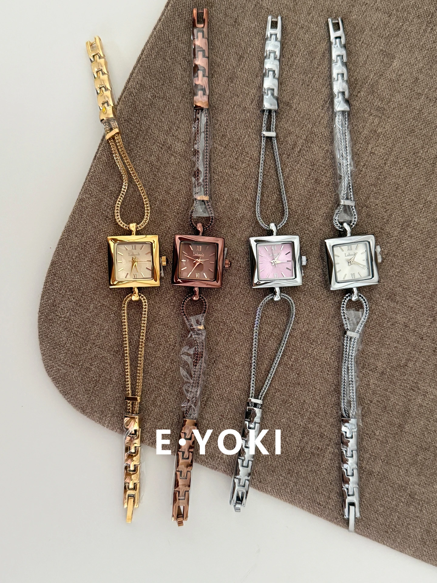 2026 Silver And Purple Sugar Cube Bracelet For Women, Luxury And Sophisticated Style, New Women'S Wristwatch, Gift For Women
