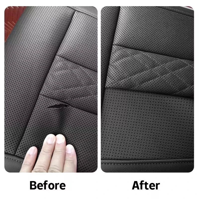 Perforated Leather Repair Patch Breathable Self Adhesive Leather Repair Tape, Large Vinyl Patch Kits for Furniture,Sofa,Car Seat