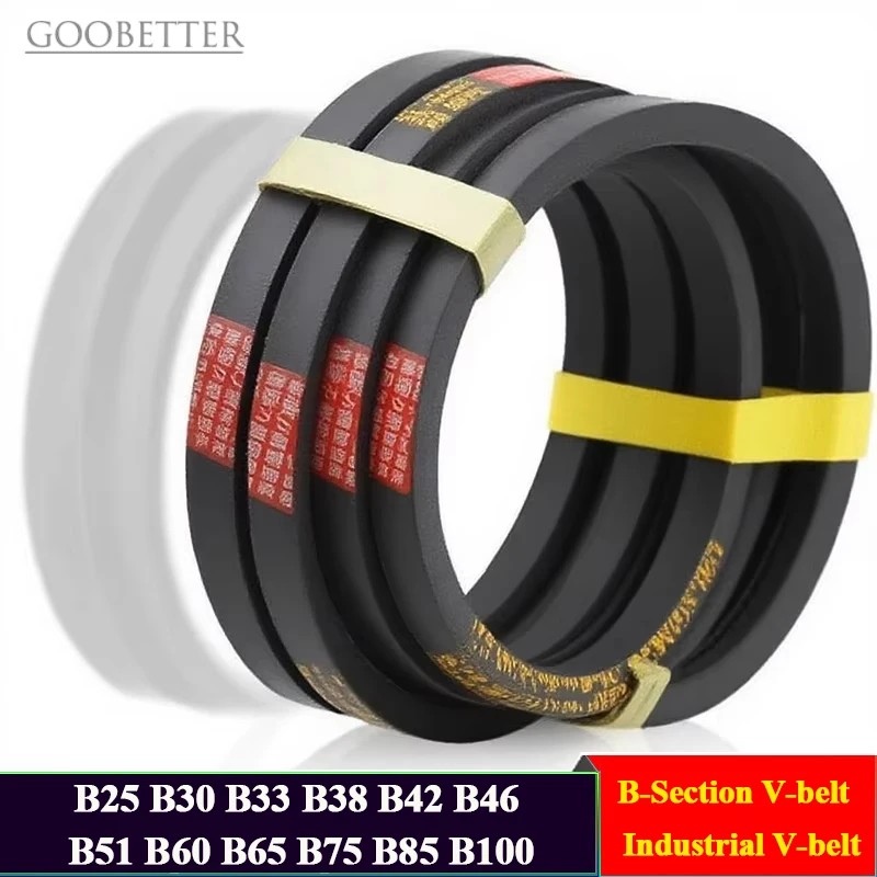 B Type V Belt B25 B30 B33 B38 B42 B46 B51 B60 B65 B75 B85 B100 Industrial Rubber Transmission Belt Wear Resistant Oil Resistant