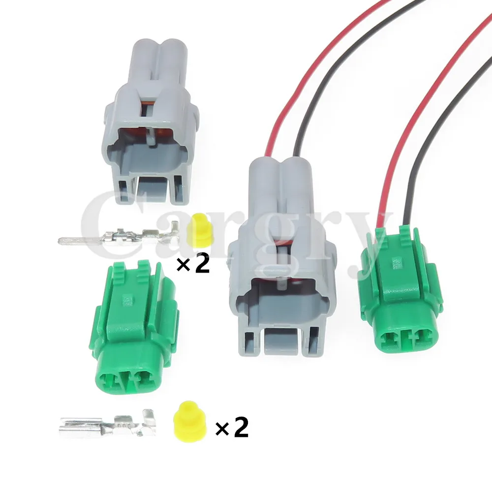 1 Set 2P 6187-2581 6180-2591 Waterproof Car Socket AC Assembly Auto Connector With Terminals and Seals