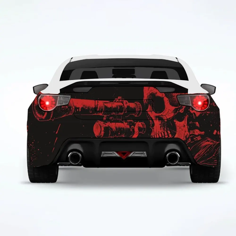 Skull Telescope Adventure Sticker,Automotive Car Vinyl Wraps for Decoration and Protection - Waterproof Self - Adhesive Vinyl De