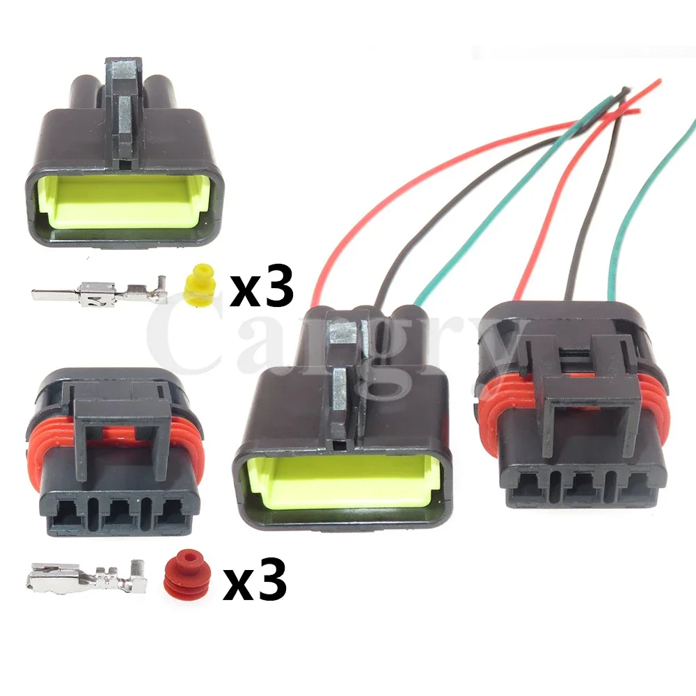 1 Set 3P 15300003 12040977 Automobile Electric Wire Socket AC Assembly Car Waterproof Connector Auto Modification Plug