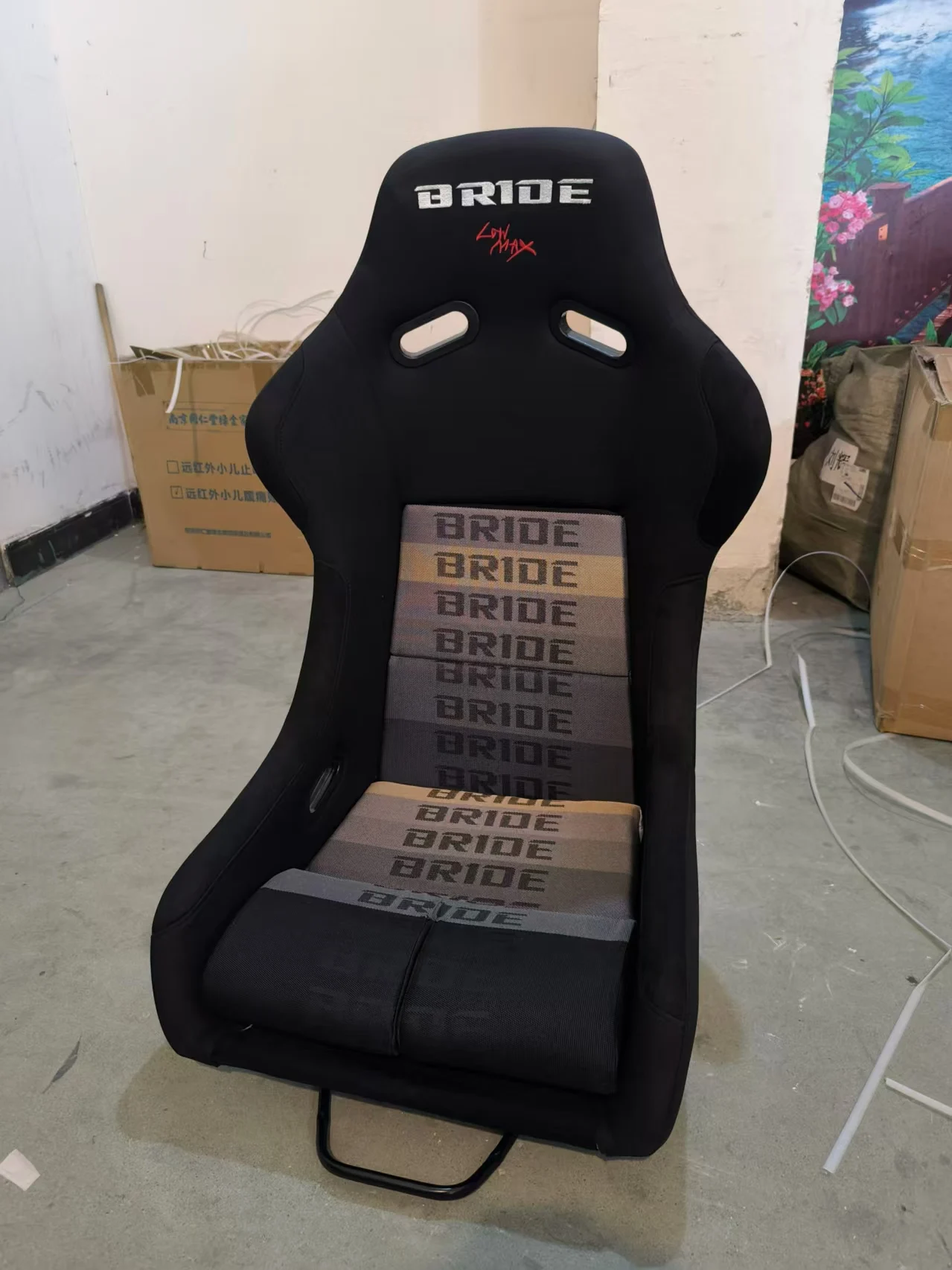 BRIDE Car Seat Adjustable Racing Seat Universal For Sport Car Simulator Bucket Seats Black Frosting Car Interior Accessories