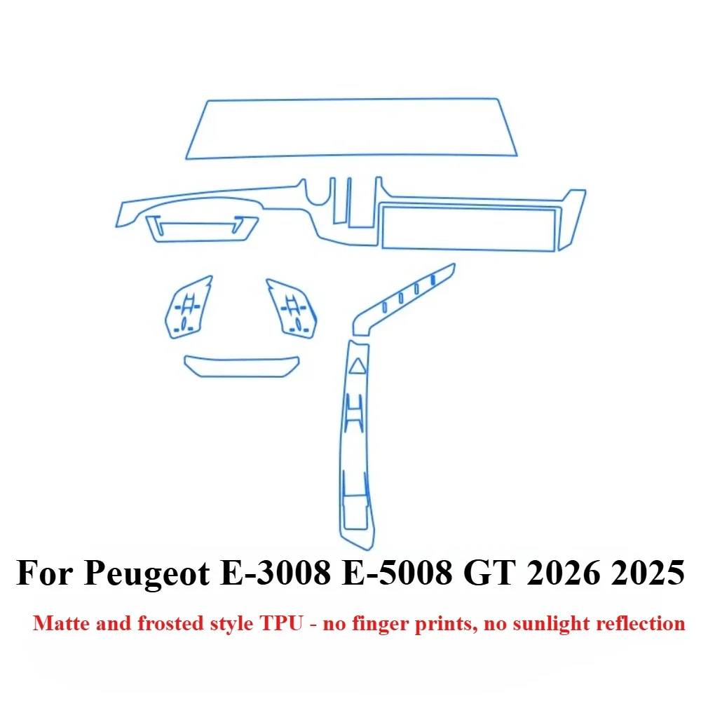 PPF Protection Film for Peugeot E-3008 E-5008 GT 2025 2026 Transparent TPU GPS Navigation Gear Panel Center Console Accessories