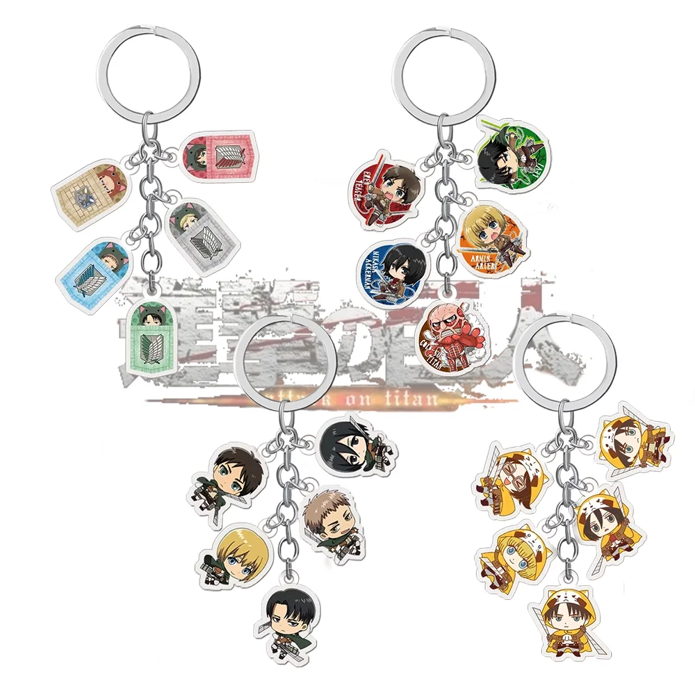 Anime"Attack on Titan" 2cm Mini Acrylic Keychain - Mikasa Ackerman Backpack hanging ornament Christmas Gift