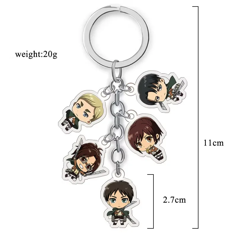 Anime"Attack on Titan" 2cm Mini Acrylic Keychain - Mikasa Ackerman Backpack hanging ornament Christmas Gift