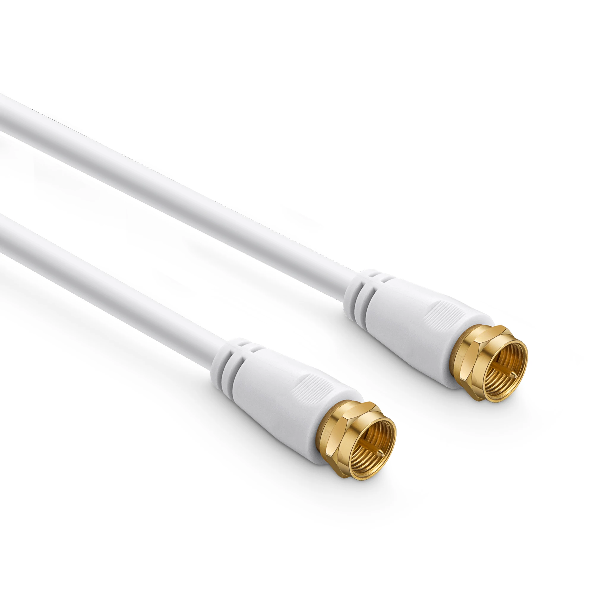 Digizulu F Type Antenna Cable Coaxial Cord for TV Fly Lead Aerial Male to Male  RF Cord for Satellite CCTV HDTV