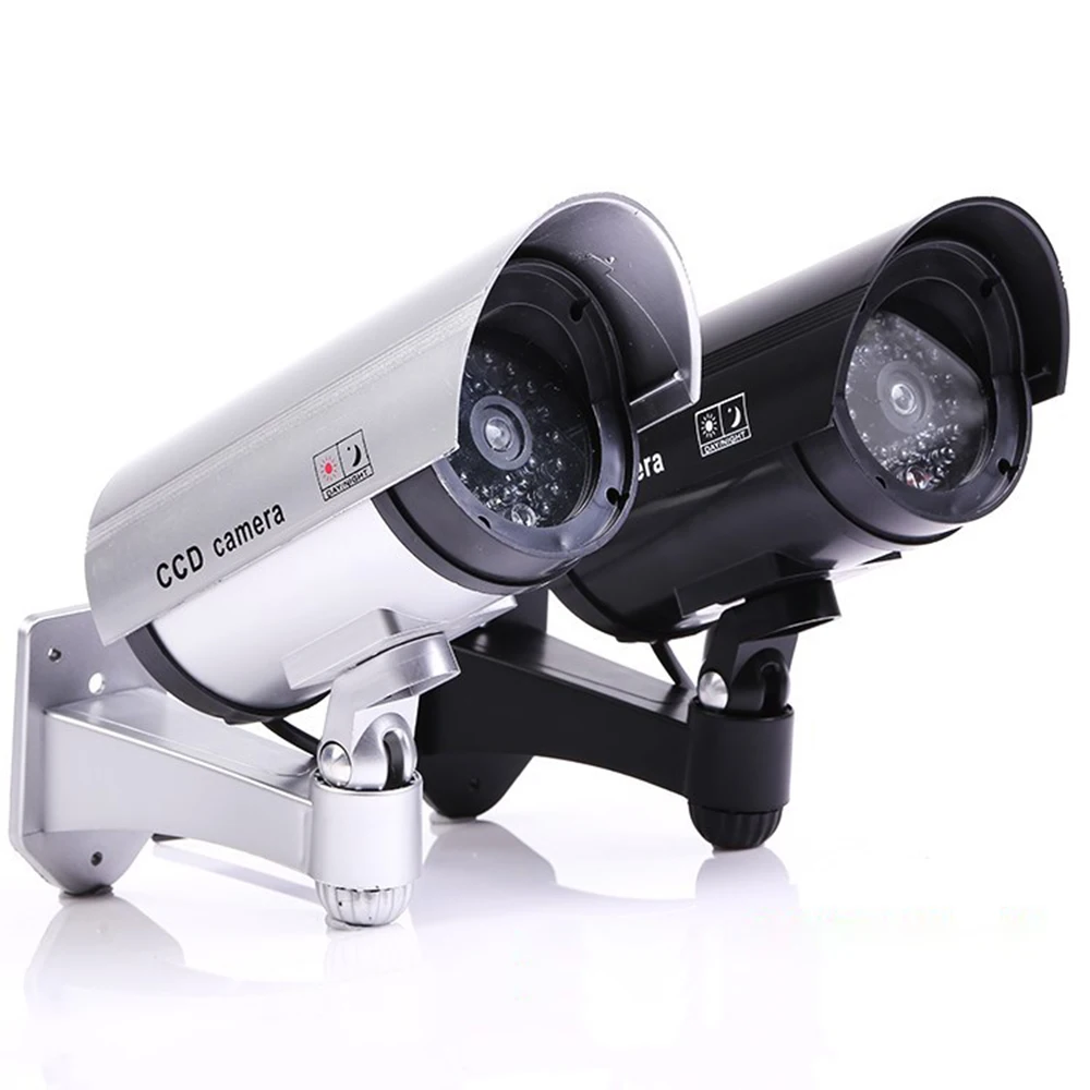 Fake Camera Outdoor Dummy Camera Simulation Indoor Bullet Led Light Monitor Exterior Deterrent CCTV Simulated Surveillance