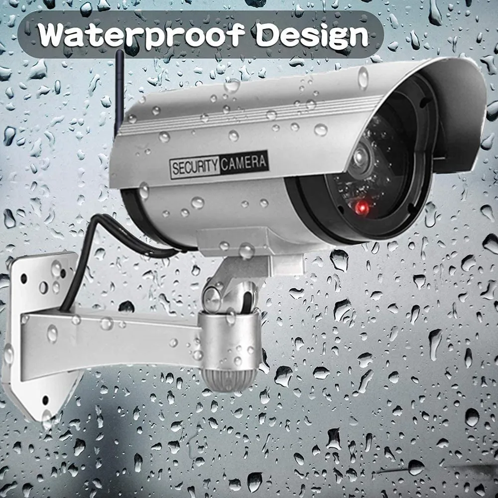 Dummy fake cctv camera solar powered  w/ infared IR led light outdoor video surveillance simulated home security camera