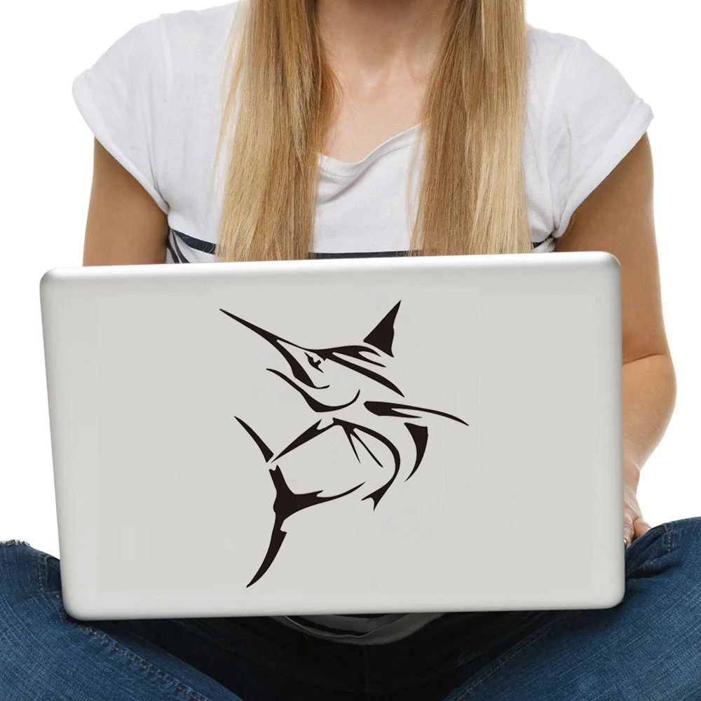Creative Tribal Marlin Fish Bone Wall Sticker Small Computer Decor Car Styling Window Stickers Home Decoration Art Wallpaper