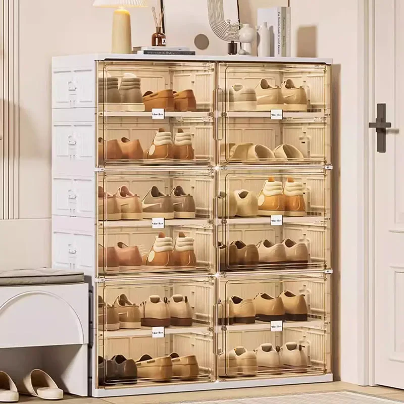 Lounge Clear Shoe Cabinet Decoration Beauty Large Size Rectangle European Hotel Trendy Shoe Shelf Safe Gabinete Unique Furniture
