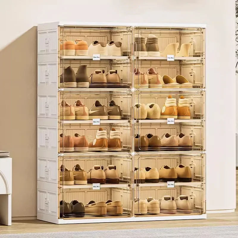 Lounge Clear Shoe Cabinet Decoration Beauty Large Size Rectangle European Hotel Trendy Shoe Shelf Safe Gabinete Unique Furniture
