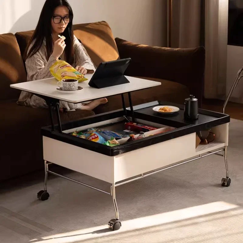 Adjustable Living Room Coffee Table Bedroom Decoration Modern Designer Coffee Table Aesthetic Moving Meubles Home Furniture