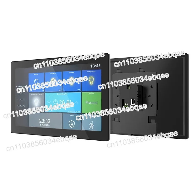 Smart Home Flush Mount 10 Inch Plastic Case PoE RS485 Android Touchscreen Control Wall Panel