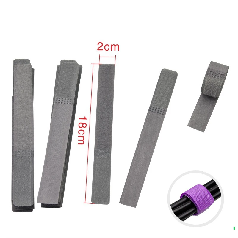 50Pcs Nylon Cable Tie Reusable Cable Ties Adjustable Winding Hooks Self-adhesive Cable Belt Wire Marker Straps Wire Organizer