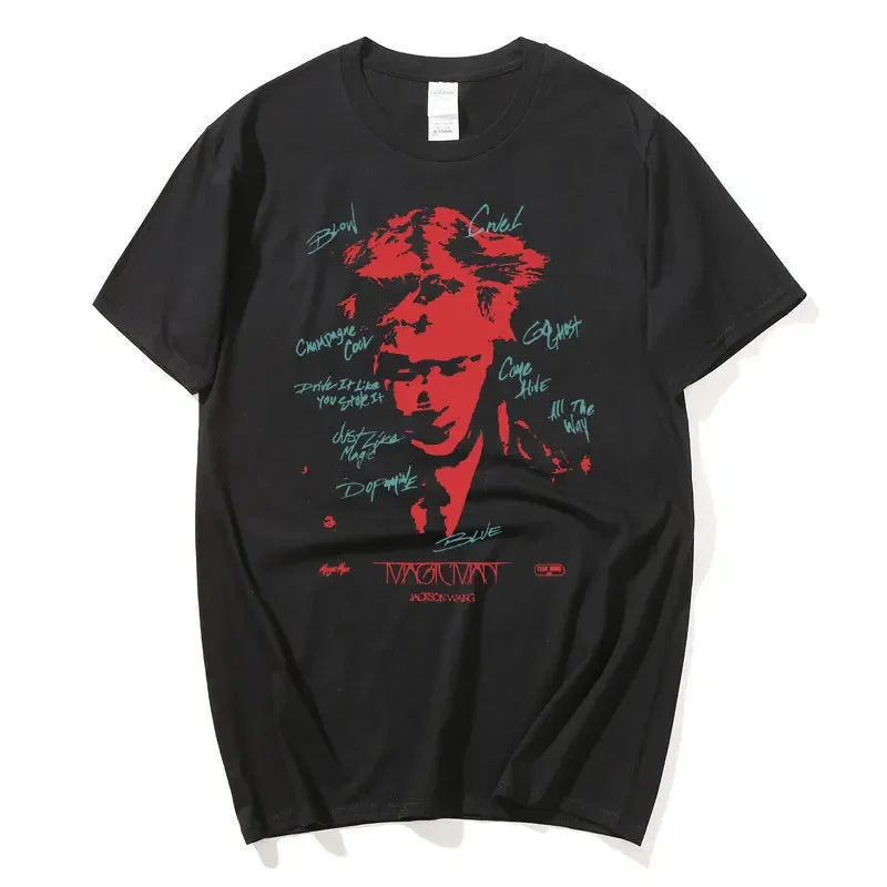 Jackson Wang Magic Man World Tour T Shirt Team Wang Summer Short Sleeve Tee Tops Kpop Harajuku Fashion Gothic Men Women T-shirt