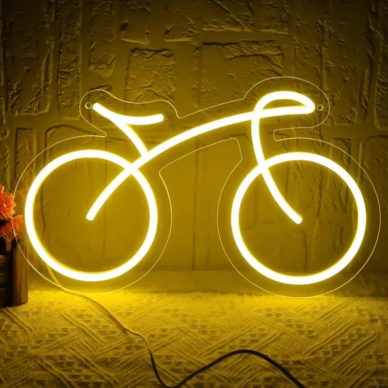 Bicycle Neon Sign Sport Bike Neon for Cycling Lover,LED Neon Lights for Gym,Teen Room,Man Cave,Bedroom,Bar,Gym Club Wall Decor