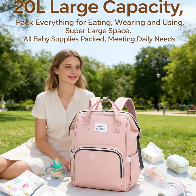 Storage Portable Baby Diaper Backpack Mommy Maternity Bag Waterproof Outdoor Travel Nappy Bags for Mom Baby Nursing Backpacks